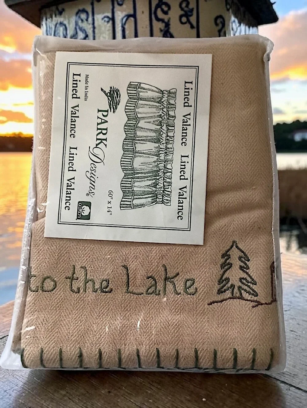 Park Designs Valance Curtain Welcome To The‎ Lake Lined 60x14 Rustic Cabin Lodge